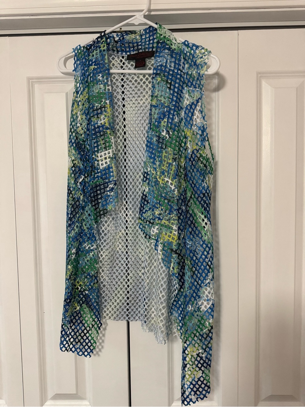 Lightweight Blue & Green Openfront Mesh Vest